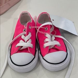 Pink converse sneakers baby